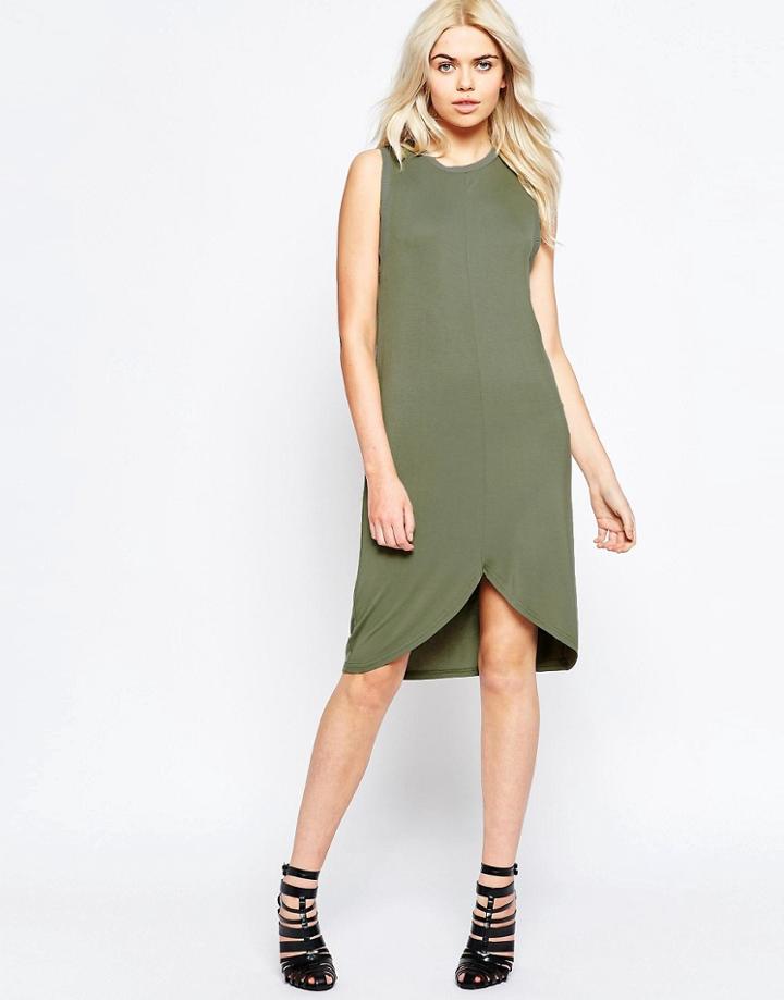 The Fifth Feels So Good Dress In Khaki - Green