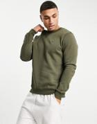 G-star Basic Sweatshirt In Khaki-green