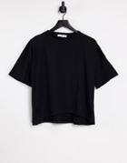 Mango Organic Cotton Oversized T-shirt In Black