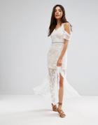 Parisian Lace Maxi Dress - White