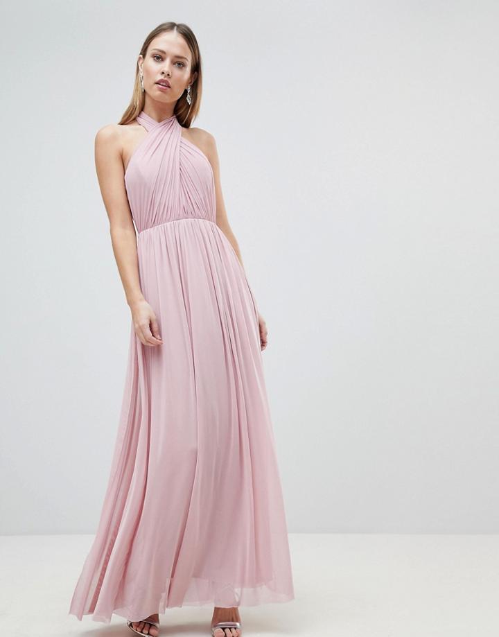 Lipsy Multiway Maxi Chiffon Dress - Pink