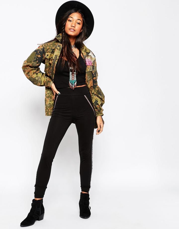 Asos Festival Taped Leggings - Black