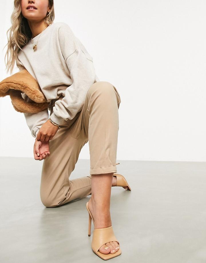 Asos Design Chino Pants In Stone-neutral