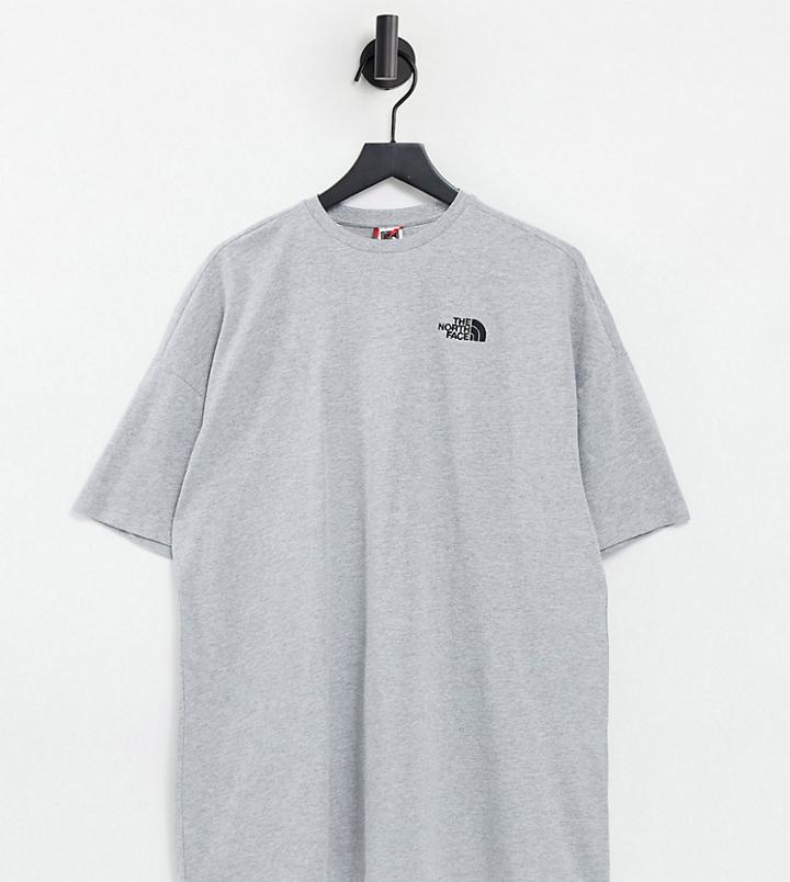 The North Face T-shirt Dress In Gray Exclusive At Asos-grey