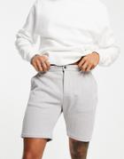 Mauvais Zig Zag Knit Shorts Set In Gray-grey