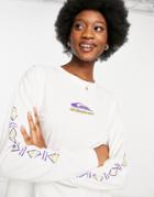 Quiksilver Fair Long Sleeve T-shirt In White-grey