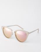 Quay Australia Every Little Thing Cat Eye Sunglasses With Pink Lens - Pink
