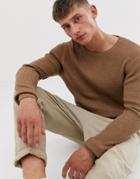 French Connection Cable Crew Neck Sweater-tan