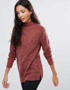 B.young High Neck Sweater - Red