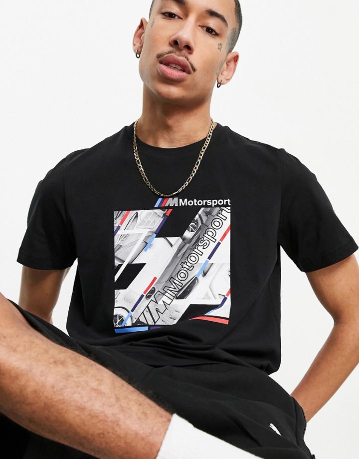 Puma Bmw Large Graphic T-shirt In Black