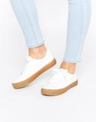New Look Contrast Flatform Sneaker - White