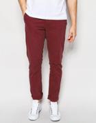 Only & Sons Slim Fit Chinos - Burgundy