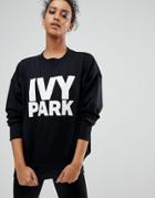 Ivy Park Logo Sweatshirt In Black - Black