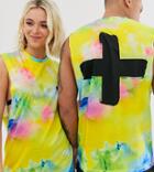 Life Is Beautiful Unisex Tie-dye Tank - Yellow