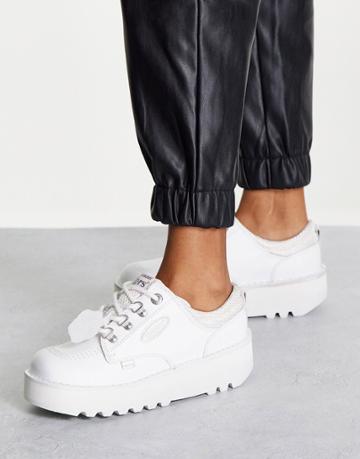 Kickers Kick Hi Patent Leather Boots In White