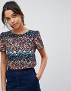 Oasis Ditsy Floral Placement Top - Multi