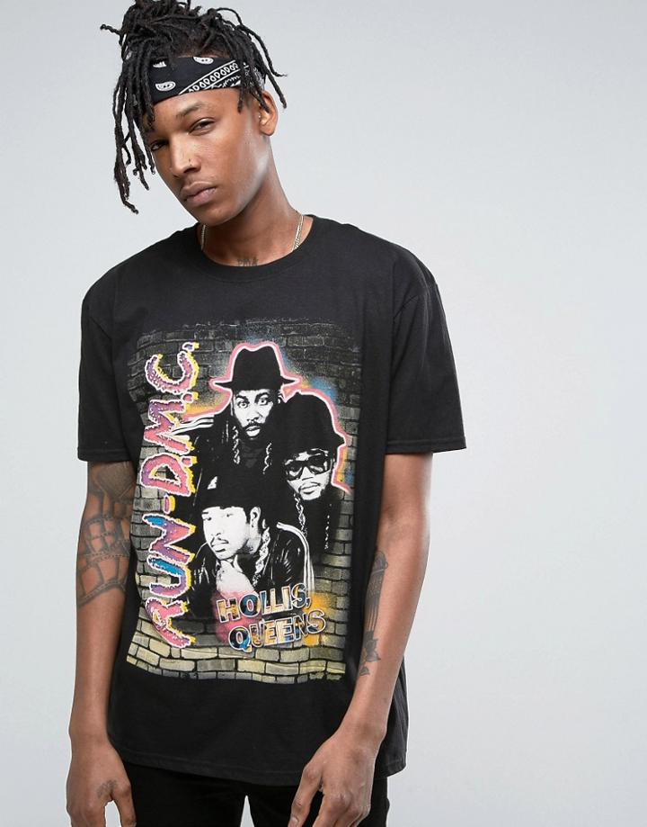 Run Dmc Oversized T-shirt In Black - Black