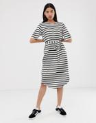 Selected Femme Stripe Midi Dress-multi