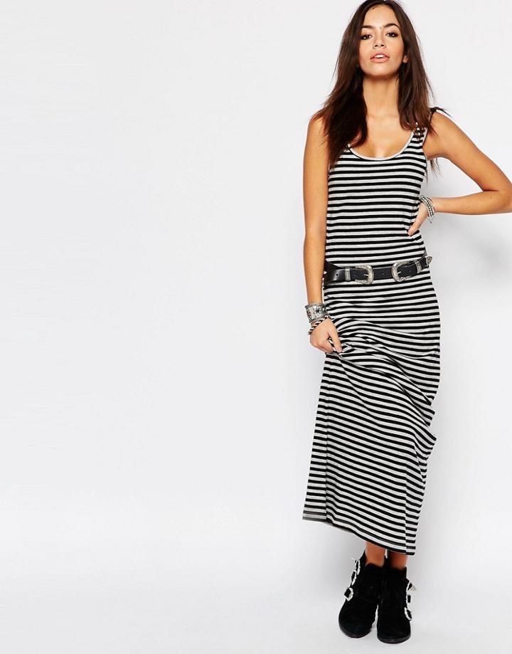 Only Abbie Striped Jersey Tank Maxi Dress - Multi