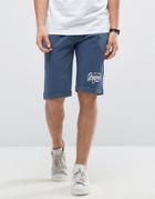 Jack & Jones Originals Jersey Shorts With Logo - Navy