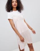 Monki Lace Trim Cami Dress - Pink