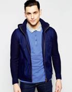 Boss Orange Jacket With Knitted Sleeves - Navy
