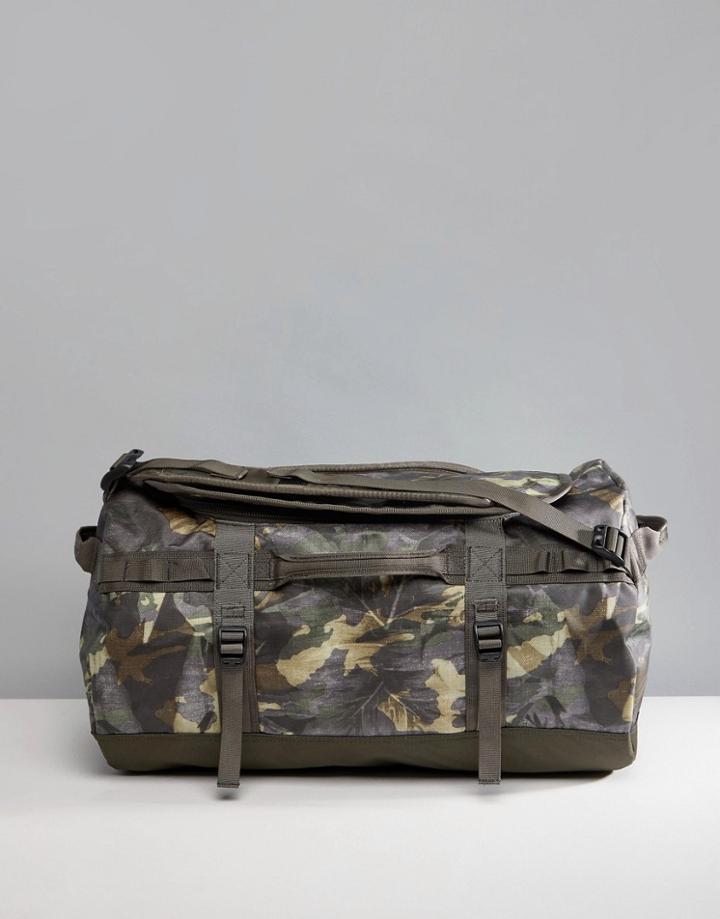 The North Face Base Camp Duffel Bag Small 50 Litres In Tropical Camo/green - Green