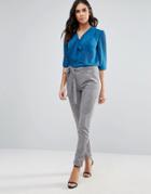 Madam Rage Self Belted Pant - Gray