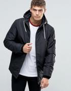 Jack & Jones Hooded Parka With Fleece Lining - Black