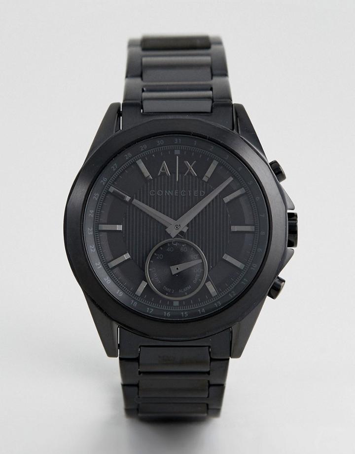Armani Exchange Connected Axt1007 Bracelet Hybrid Smart Watch In Black Ip - Black