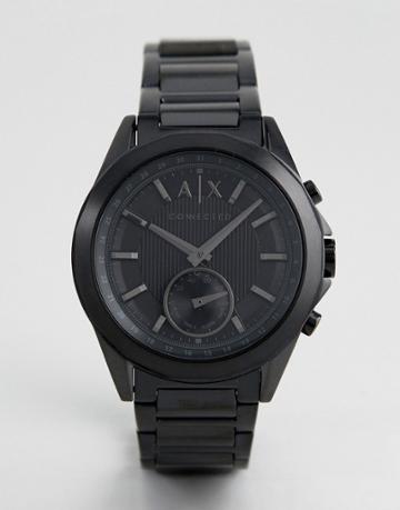 Armani Exchange Connected Axt1007 Bracelet Hybrid Smart Watch In Black Ip - Black