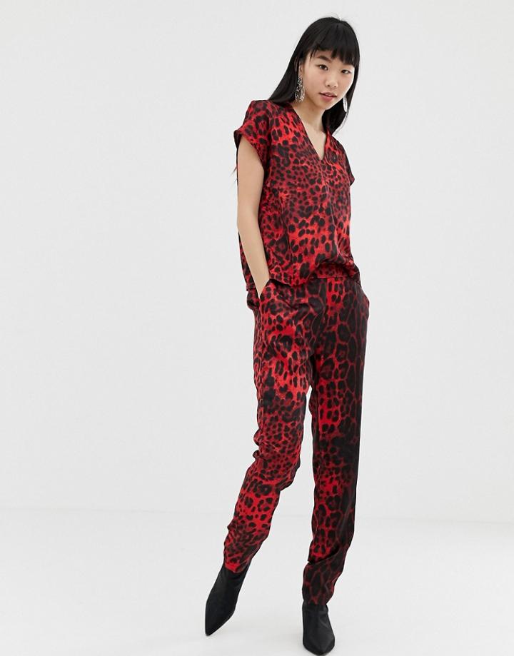 B.young Leopard Print Jumpsuit-multi