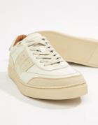 Selected Homme Premium Sneaker With Suede Leather Details - White