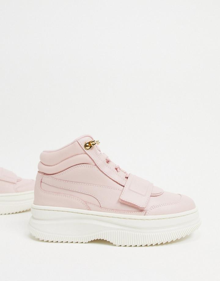 Puma Deva Boot Sneakers In Peach-pink