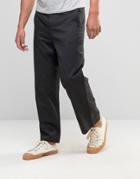 Asos Wide Leg Pinstripe Smart Pants - Gray
