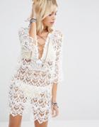 Surf Gypsy Tie Dye Caftan - Ivory