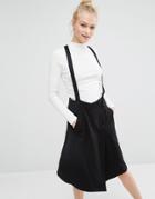 Monki Tailored Skirt With Straps - Black