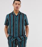 Brave Soul Tall Two-piece Printed Rivere Short Sleeve Shirt - Green