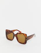 Svnx Oversized Square Frame Sunglasses In Tort - Brown