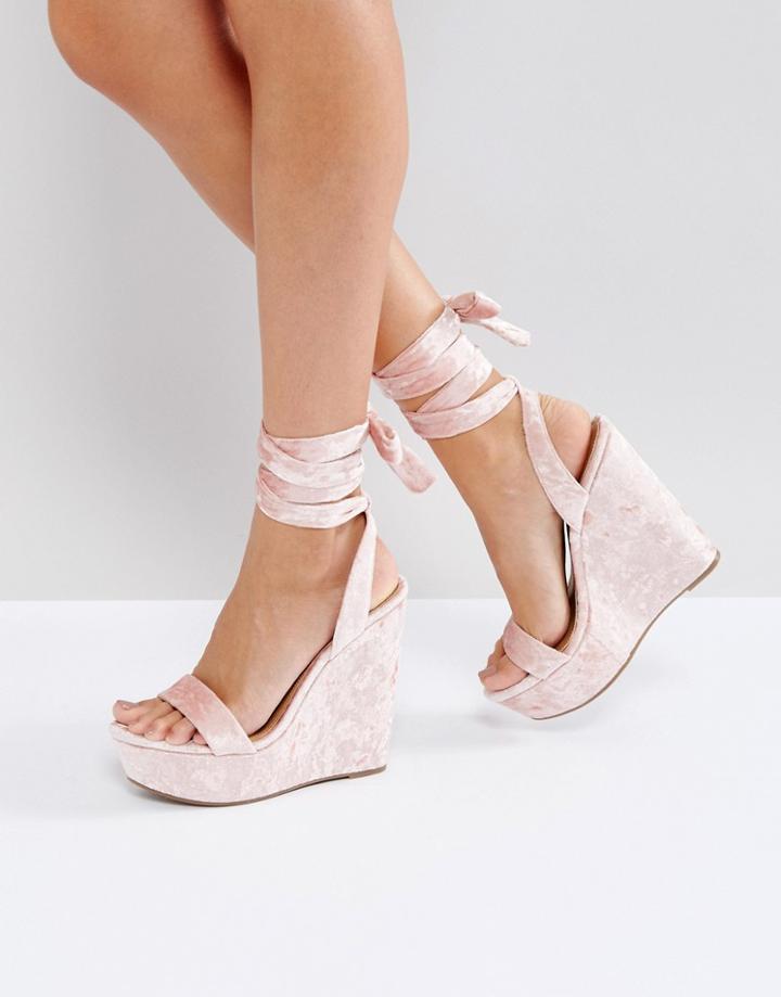 Asos Honduras High Wedge Sandals - Beige