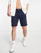 Threadbare Chino Shorts In Navy