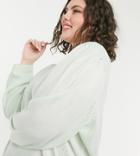 Only Curve Puff Sleeve Sweater In Blue-blues