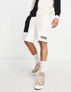 Crooked Tongues Short With Cut And Sew Color Block Detail In Multi - Part Of A Set