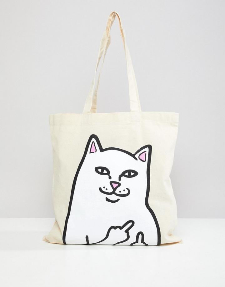 Ripndip Lord Nermal Canvas Tote Bag - Beige