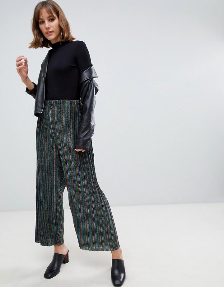 Glamorous Pants In Rainbow Stripe Plisse