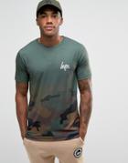 Hype T-shirt In Faded Camo - Green