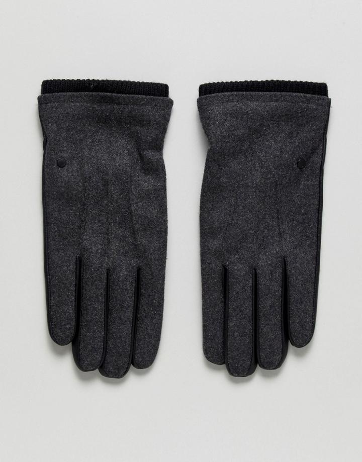 Selected Homme Simon Gloves - Gray