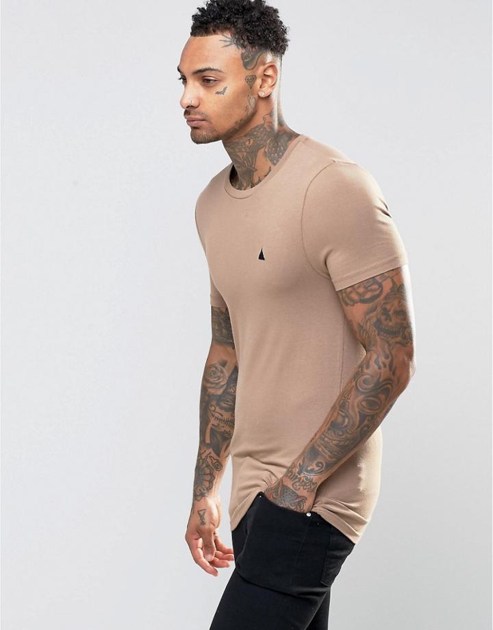 Asos Extreme Muscle T-shirt With Logo In Brown - Nutella