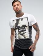 Religion Longline T-shirt With Graphic Print - White