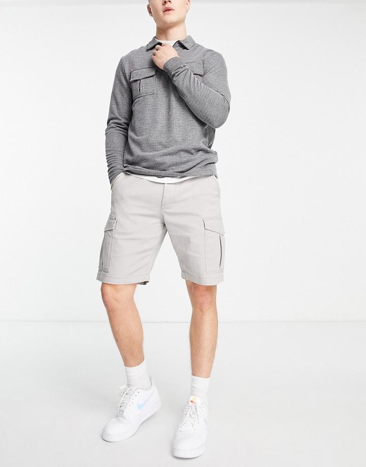Jack & Jones Intelligence Cargo Shorts In Gray